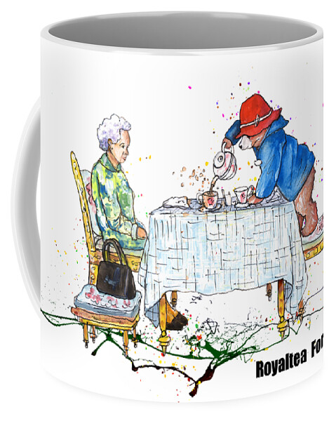 Paddington Coffee Mug featuring the painting Royaltea For Two by Miki De Goodaboom
