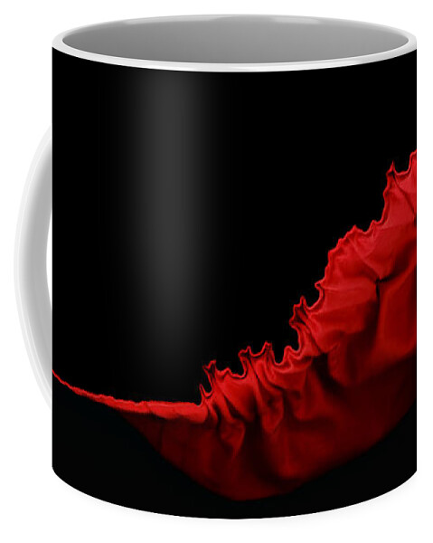 Abstract Coffee Mug featuring the photograph Rouge et Noir - Red and Black - Abstract by Nikolyn McDonald