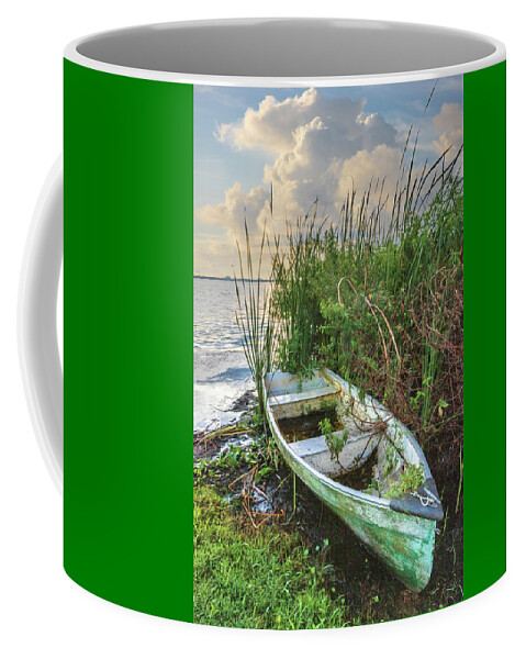 Boats Coffee Mug featuring the photograph Rowboat in the Marsh II by Debra and Dave Vanderlaan
