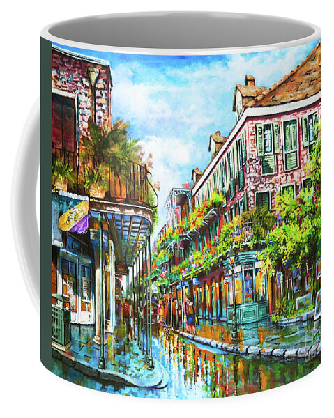 New Orleans Art Coffee Mug featuring the painting Royal at Pere Antoine Alley, New Orleans French Quarter by Dianne Parks