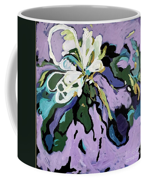 Purple Flowers Coffee Mug featuring the painting Royalty by Patsy Walton