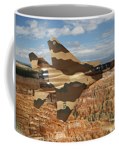Eagle Coffee Mug featuring the digital art RSAF F-15 Eagle by Custom Aviation Art