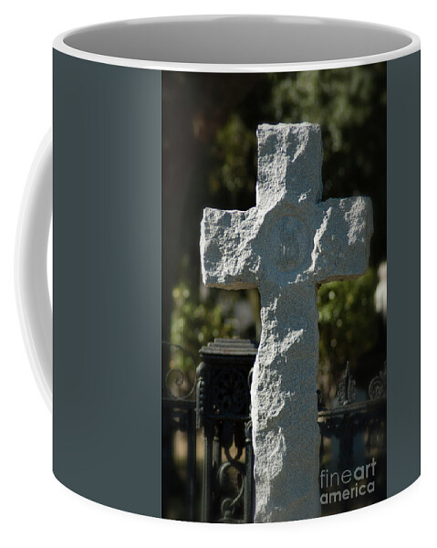 Cross Coffee Mug featuring the photograph Ruged Stone Cross by Dale Powell
