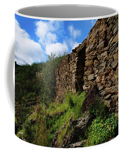 Alentejo Coffee Mug featuring the photograph Ruins of a schist cottage in Alentejo by Angelo DeVal