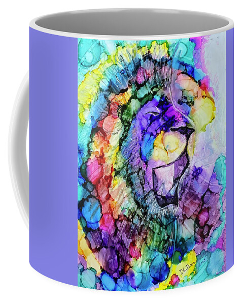Rainbow Coffee Mug featuring the painting Run to the Roar - Redeeming the Rainbow by Deb Brown Maher
