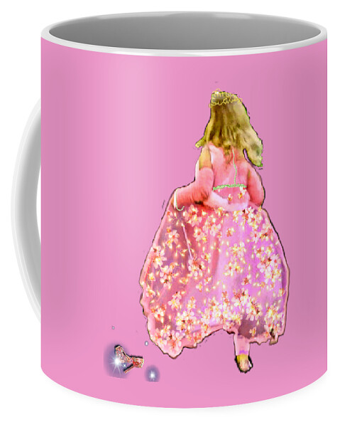 Princess And Her Slipper Coffee Mug featuring the digital art Running Shoe From A Fairy Tale by Pamela Smale Williams