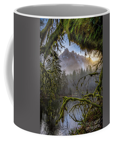 America Coffee Mug featuring the photograph Russian Butte sunrise by Inge Johnsson