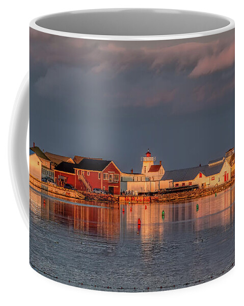 Pei Coffee Mug featuring the photograph Rustico Harbor in the Summer Golden Hour by Marcy Wielfaert