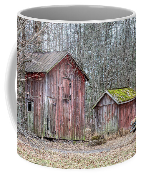 David Letts Coffee Mug featuring the photograph Rusty Barn Car by David Letts