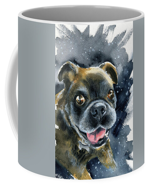 Dog Coffee Mug featuring the painting Rusty Dog Painting by Dora Hathazi Mendes