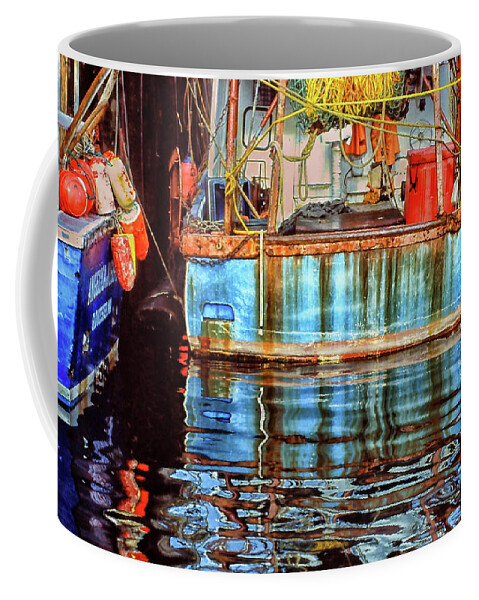 Seascape Coffee Mug featuring the photograph Rusty Reflections by Mike Martin