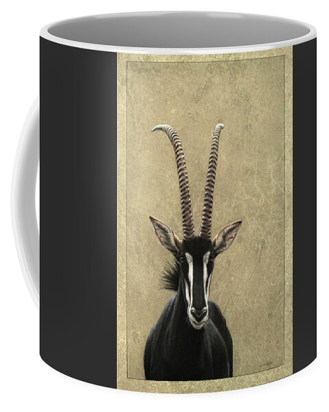 Sable Coffee Mug featuring the painting Sable by James W Johnson