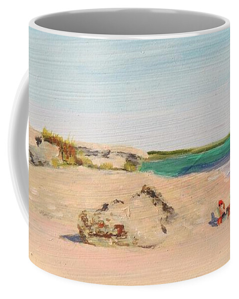 Newport Ri Art Coffee Mug featuring the painting Sachuest Beach Second Beach Newport RI by Patty Kay Hall
