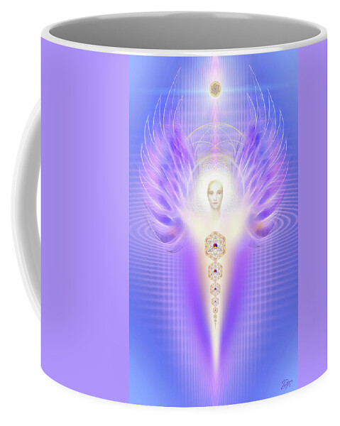 Sacred Angel Coffee Mug featuring the digital art Sacred Angel 15 by Endre Balogh