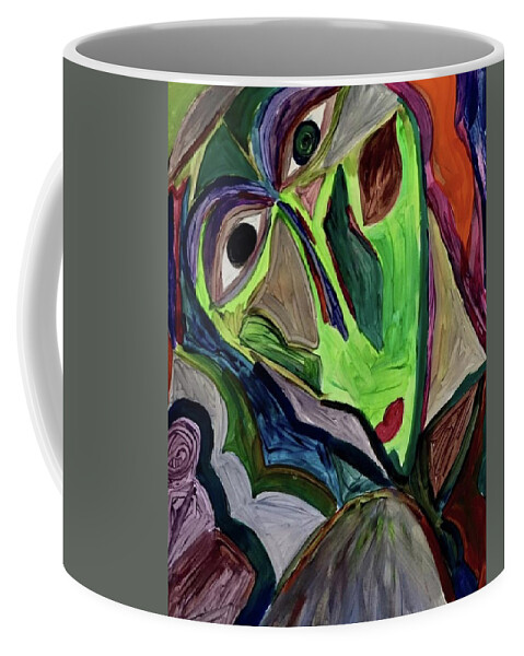 Sad Green Man Coffee Mug by Sima Fisher - Fine Art America