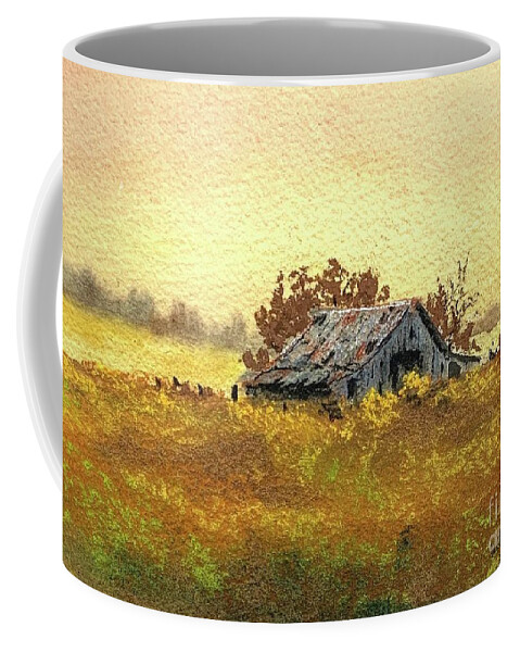 Watercolor Coffee Mug featuring the painting Sad by William Renzulli