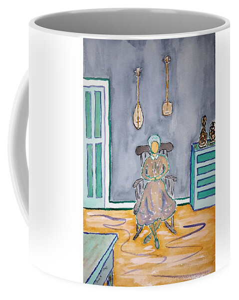 Watercolor Coffee Mug featuring the painting Sadie Jones by John Klobucher