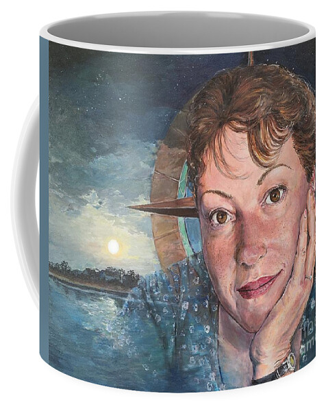 Safe Harbor Coffee Mug featuring the painting Safe Harbor Blessing by Merana Cadorette