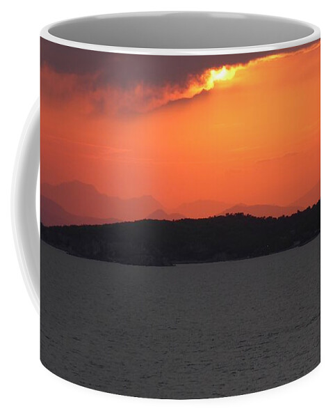 Coastline Coffee Mug featuring the photograph Sailing At Sunset by Ocean View Photography