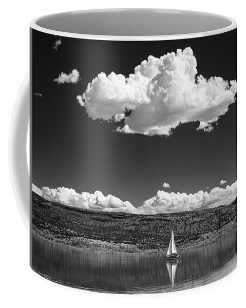 Cochiti Coffee Mug featuring the photograph Sailing Cochiti Lake New Mexico by Mary Lee Dereske