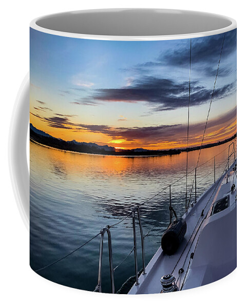  Coffee Mug featuring the photograph Sailing E4 by Tim Dussault
