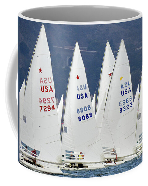 Parade Of Sail Coffee Mug featuring the photograph Sailing Regatta by Scott Cameron