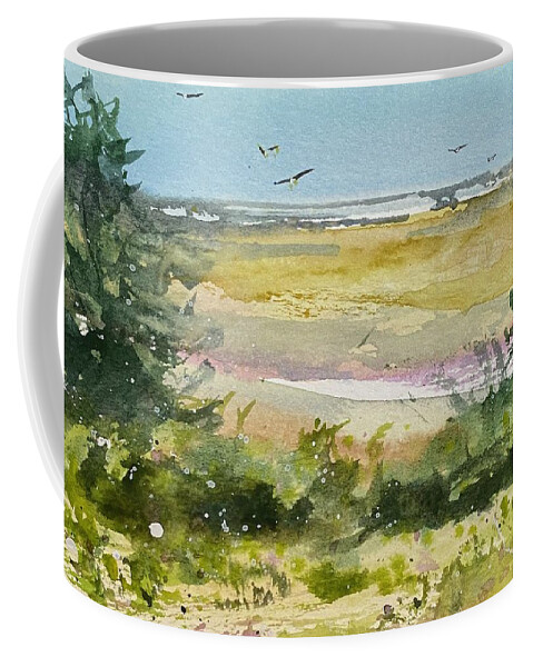  Beach Coffee Mug featuring the painting Salt Marsh 2 by Kellie Chasse