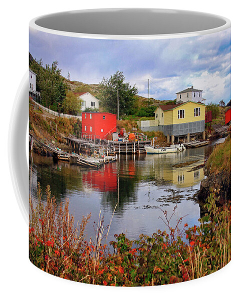 Salvage Coffee Mug featuring the photograph Salvage Village Newfoundland 3 by Tatiana Travelways