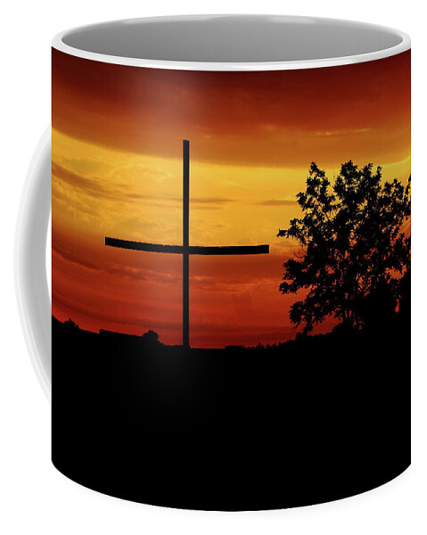 Cross Coffee Mug featuring the photograph Salvation At Sunset by Lens Art Photography By Larry Trager