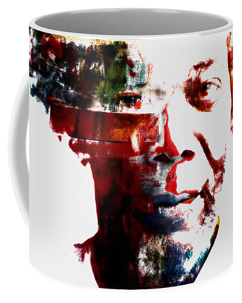 Samuel L Jackson Coffee Mug featuring the mixed media Samuel L Jackson 1a by Brian Reaves