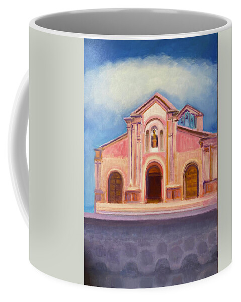 Iglesia Coffee Mug featuring the painting San Blas by Suzanne Giuriati Cerny