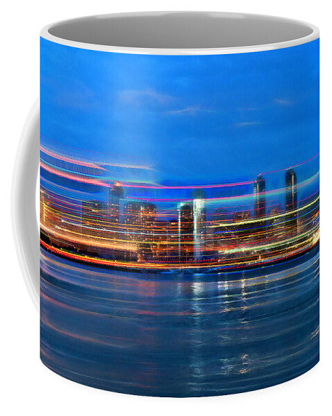 San Diego Coffee Mug featuring the photograph San Diego Skyline ICM 2 by Lindsay Thomson