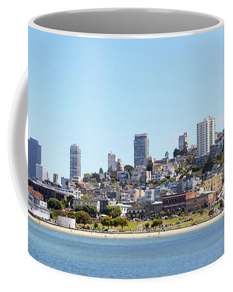 Wingsdomain Coffee Mug featuring the photograph San Francisco Aquatic Park From Hyde Street to Ghirardelli Square R2532a Long by Wingsdomain Art and Photography