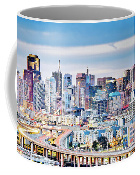 America Coffee Mug featuring the photograph San Francisco skyline by Eduard Moldoveanu