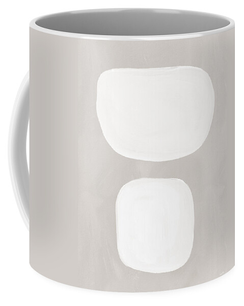 Abstract Coffee Mug featuring the mixed media Sand Stones- Art by Linda Woods by Linda Woods