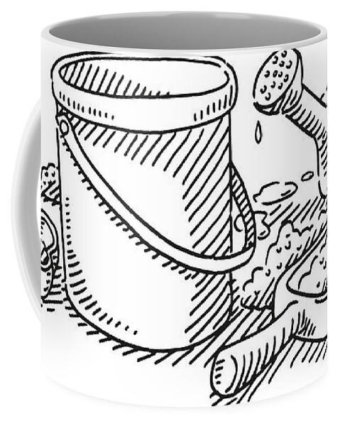 Friendly Behaviour Of Mr. Bucket Coffee Mug by Vintage Design Pics - Fine  Art America