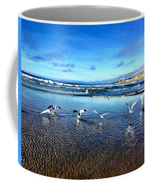 Seagulls Coffee Mug featuring the photograph Sands of Time by Diane Sleger