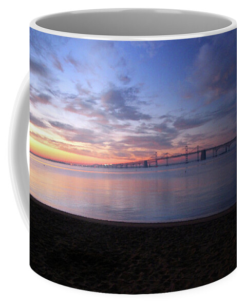 Maryland Coffee Mug featuring the photograph Sandy Point Blue by Carolyn Stagger Cokley