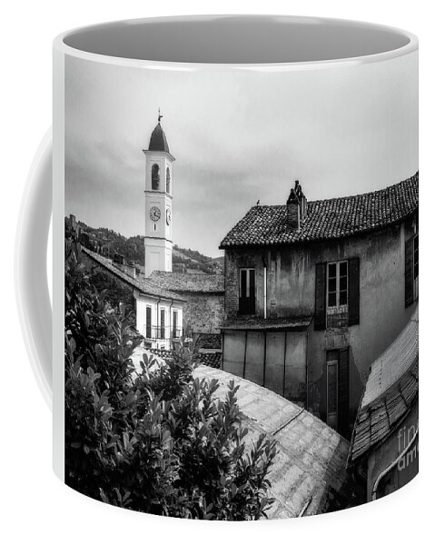 B&w Coffee Mug featuring the photograph Santa Maria della Versa Church by Izet Kapetanovic