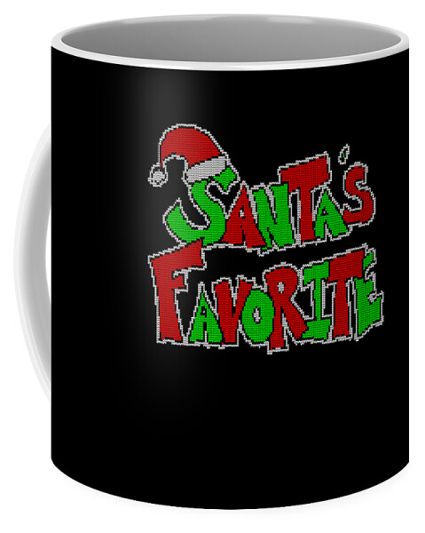 Christmas 2023 Coffee Mug featuring the digital art Santas Favorite Ugly Christmas Sweater by Flippin Sweet Gear
