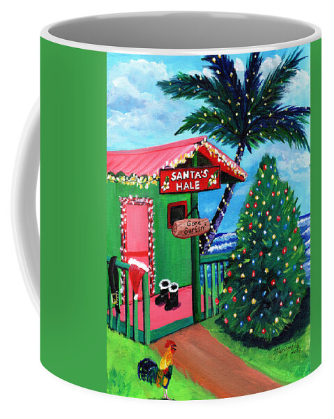 Santa Coffee Mug featuring the painting Santa's Hale by Marionette Taboniar