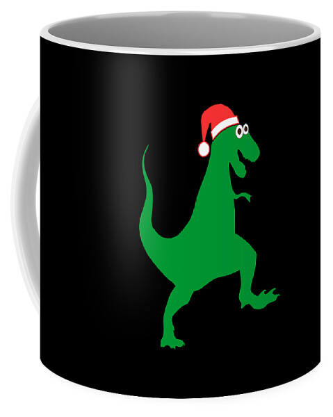 Christmas 2023 Coffee Mug featuring the digital art Santasaurus Santa T-Rex Dinosaur Christmas by Flippin Sweet Gear