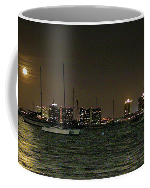 Landscape Coffee Mug featuring the photograph Sarasota at Night by Mariarosa Rockefeller