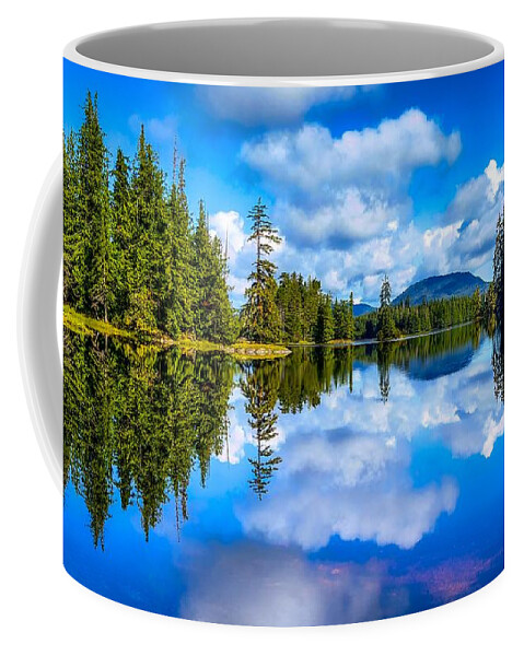 Peaceful Coffee Mug featuring the photograph Sarkar Lake Reflection by Bradley Morris