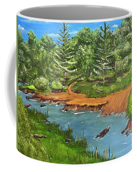 Oil Coffee Mug featuring the painting Sauble Memories by Lisa White