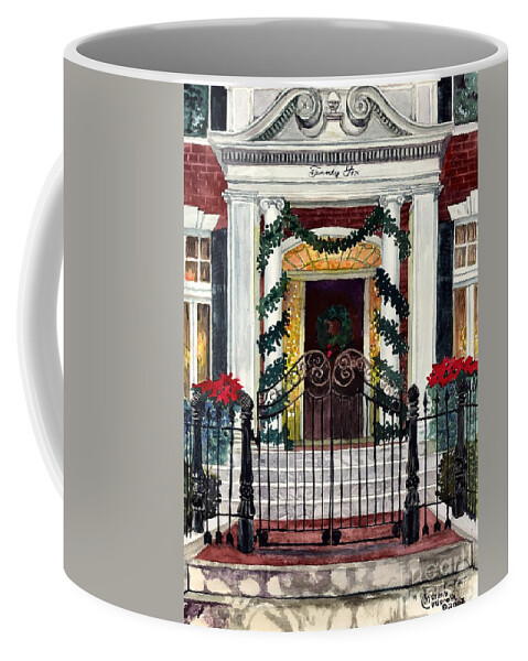Christmas Coffee Mug featuring the painting Elegant Christmas by Merana Cadorette