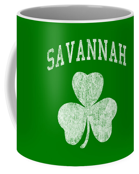 Cool Coffee Mug featuring the digital art Savannah Georgia Irish Shamrock by Flippin Sweet Gear