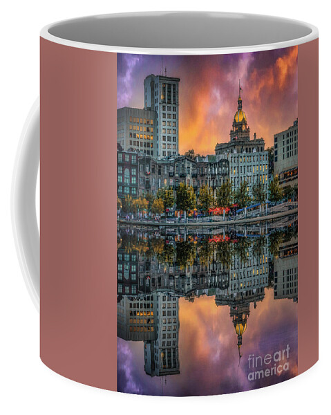 Savannah Coffee Mug featuring the photograph Savannah Skies by Shelia Hunt
