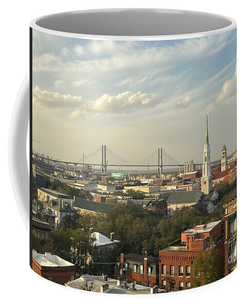 Savannah Coffee Mug featuring the photograph Savannah Skyline by Barbara Von Pagel