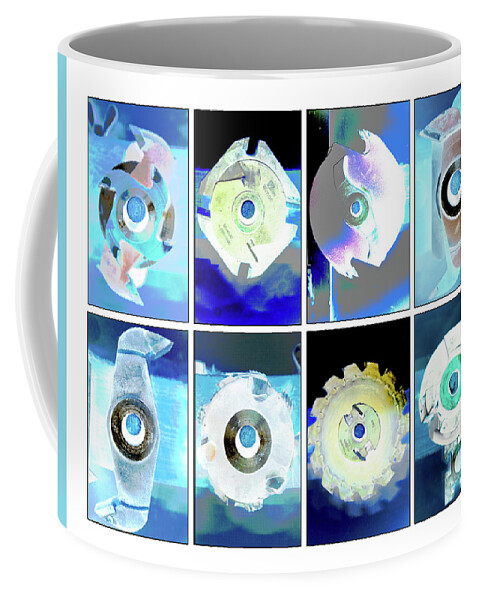 Saw Blade Coffee Mug featuring the photograph Saw Blade Blues Image Art by Jo Ann Tomaselli